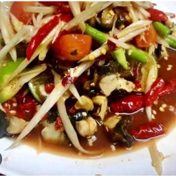 ตำหอยเชอรี่ปูปลาร้า