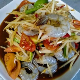 สัมตำกุ้งสด