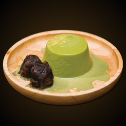 พุดดิ้งชาเขียวถั่วแดง