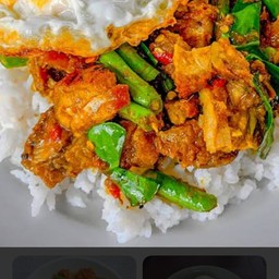 ข้าว_เครืองแกงทะเล +ไข่ดาว