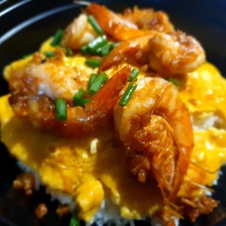 ขัาวไข่ข้น กุ้งกระเทียม