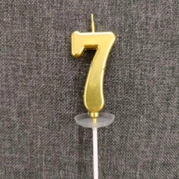 เทียนตัวเลขสีทอง 7