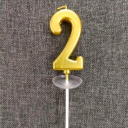 เทียนตัวเลขสีทอง 2