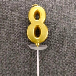เทียนตัวเลขสีทอง 8