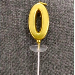 เทียนตัวเลขสีทอง 0