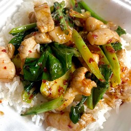 ข้าวผัดคะน้าหมูสามชั้น