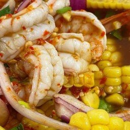 ยำข้าวโพดกุ้งสุก(ไ ม่ปลาร้า)