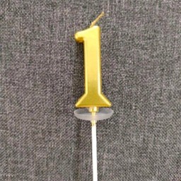 เทียนตัวเลขสีทอง 1