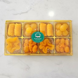 รวมทองมงคล 4 (กล่องใหญ่ 8 ช่อง) (ทองหยิบ ทองหยอด ฝอยทอง เม็ดขนุน)