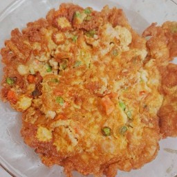 ข้าวไข่เจียวทรงเครื่อง (มังสวิรัติทานได้)