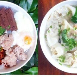 Set4 ก๋วยจั๊บญวนไข่ลวกพิเศษ1 & เกี้ยวน้ำหมูพิเศษ1