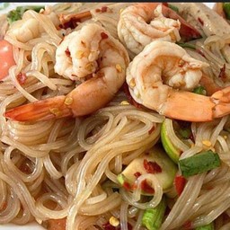 ตำเส้นเล็กกุ้งสุก