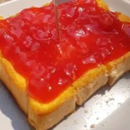 ขนมปังปิ้งเนย แยมบลูเบอร์รี่