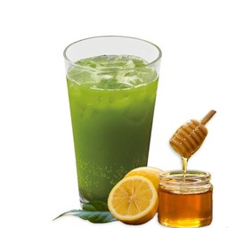 Ice green tea honey lemon ชาเขียวเย็นน้ำผึ้งมะนาว