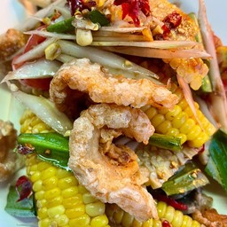 ตำข้าวโพดแคปหมู