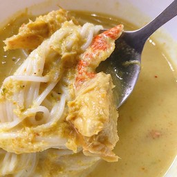 ขนมจีนเส้นขาว+น้ำยาปู