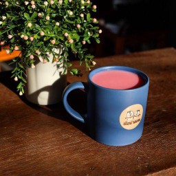 นมสดชมพูร้อน