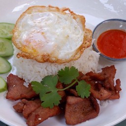 ข้าวหมูนุ่มทอด