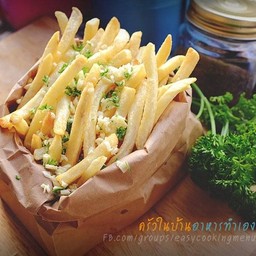 เฟรนฟรายราดซอสซาวครีม