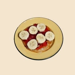 โรตีแยมสตอเบอร์รี่กล้วย