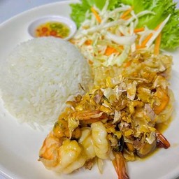 ข้าวทะเลทอดกระเทียม