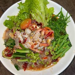 ตำเส้นเล็กกุ้งสด.