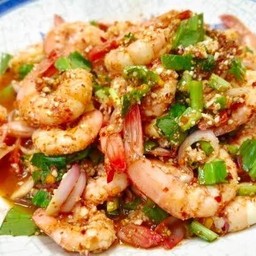 ลาบกุ้งหมูสับ