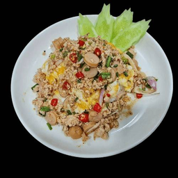 ข้าวหน้าไข่ข้นลาบสองสหาย