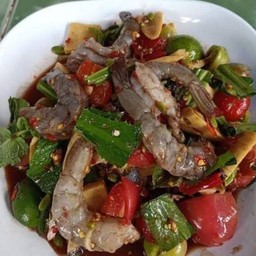 ตำเหลากุ้งสด