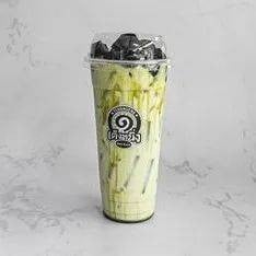 เฉาก๊วยนมเย็นสีเขียว 16 ออนซ์