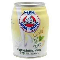 นมหมีไขมันต่ำผสมชาขาว