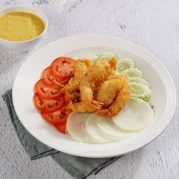สลัดกุ้งทอดโบราณ