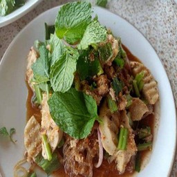 ลาบวุ้นเส้นหมูสับหมูยอ