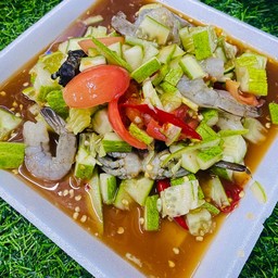ตำแตงกุ้งสด