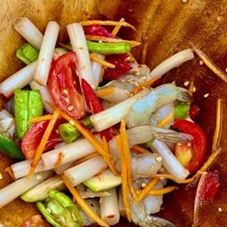 ตำไหลบัวกุ้งสด