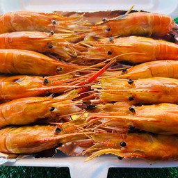 กุ้งเผา 1000  g. น้ำจิ้มซีฟู้ด