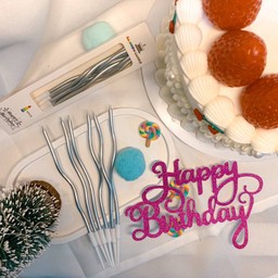 เทียนเกลียว สีเงิน 1 กล่อง