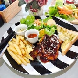 ชิกเก้น อกไก่ย่างBBQสเต็ก