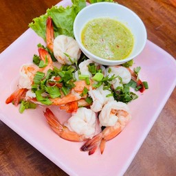 กุ้งแกะเปลือกลวกจิ้ม