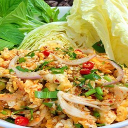 ลาบไข่คั่ว