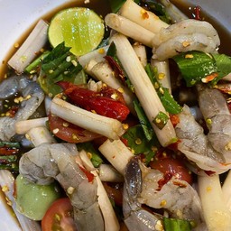 ตำไหลบัวกุ้งสด