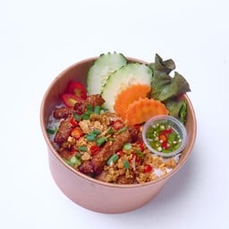 ข้าวหมูทอดคั่วพริกเกลือ