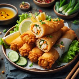ปอเปี๊ยะไก่ Chicken Spring Rolls