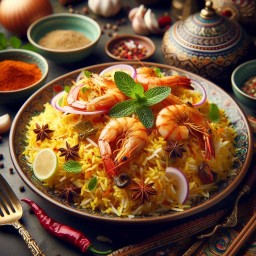 บิยานีกุ้ง PRAWN BIRYANI