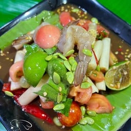ตำไหลบัวกุ้ง(สด/สุก)