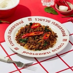 เสั้นเล็กผัดกะเพราเนื้อวากิวสับ