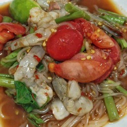 ตำเส้นเล็กกุ้งสด [Signature Menu]