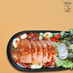 ยำแซลมอนไม่ปลาร้า - Salmon Fire