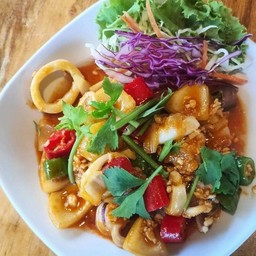 หมึกผัดไข่เค็ม