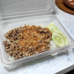 หมู(สับ)ผัดกระเทียมพริกไทย